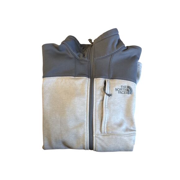 The North Face Jacket Soft Shell Fleece Lined full zip Warm Gray Men’s Large EUC - Picture 12 of 12